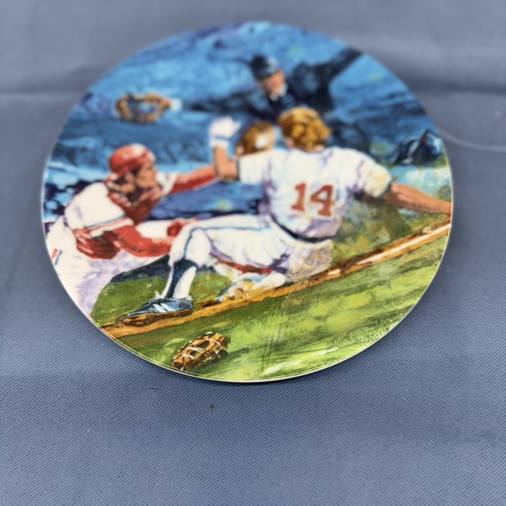 Avon Moments Of Victory Baseball Collectors Plate Vintage 1985 Ray Cara